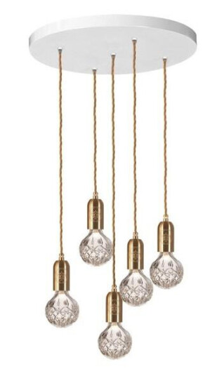 Lee Broom Crystal Bulb Taklampe 5 Stk Klar/ Messing Lee Broom Crystal Bulb Taklampe 5 Stk Klar/ Messing