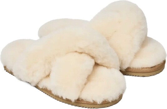 Rosemunde Rhsydney Shearling Cross Sandal ALMOND 41