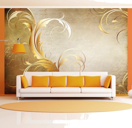 Fototapet Gold Leaf 250x175 - Artgeist sp. z o. o.