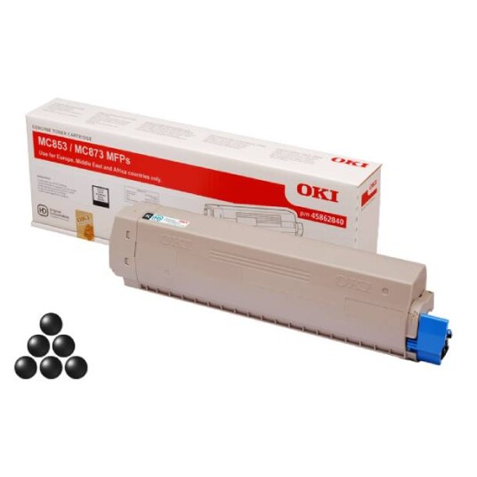 OKI MC 873 BK lasertoner - 45862840 Original - Svart 7000 sider OKI MC 873 BK lasertoner - 45862840 Original - Svart 7000 sider