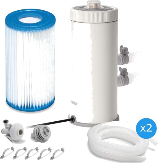 Svømmebassengfilterpumpe 3785L/h filter + installasjonstilbehør INTEX 26638