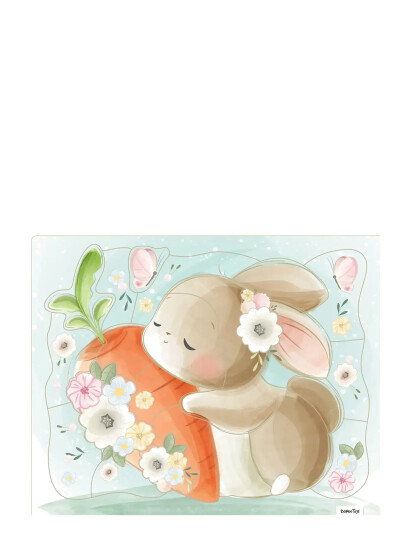 Barbo Toys Frame Cardboard Puzzle - Rabbit - Multi/patterned - ONE SIZE