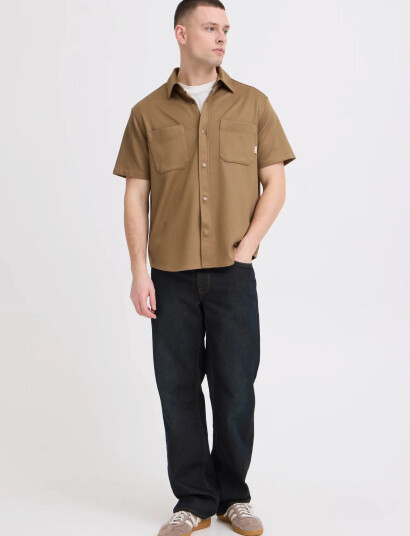 Blend Bhadrian Ss Shirt Brown M Blend Bhadrian Ss Shirt Brown M