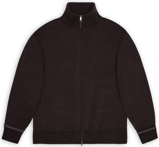Rains Sowa Knit Zip Cardigan Brown M