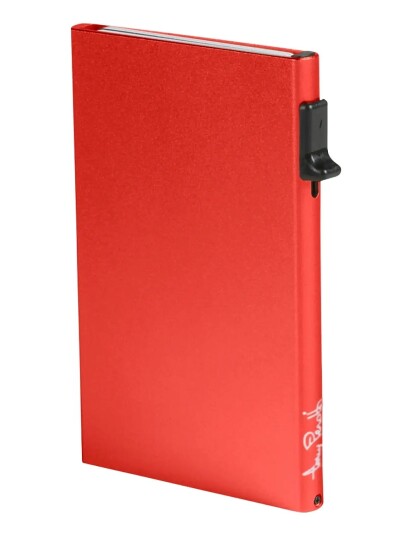 Tony Perotti Furbo Single Aluminum Cardholder Red ONE SIZE Tony Perotti Furbo Single Aluminum Cardholder Red ONE SIZE