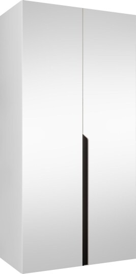 Milias Garderobeskap med speil 100x202 cm - hvit / svart