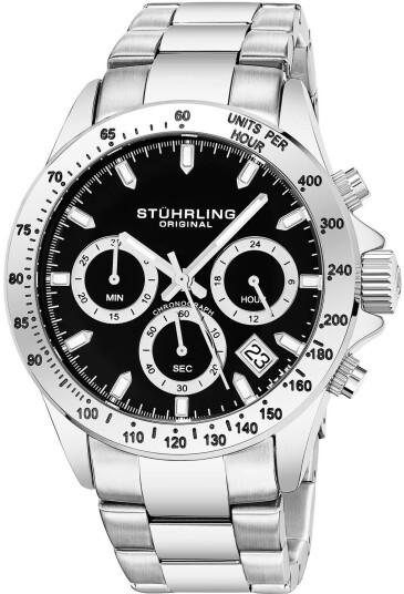 Stührling Original Herreklokke 3960.1 Aquadiver Sølvfarget/Stål