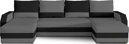 Seksjon Eltap Marion 312x143x88 cm Alova 36 Alova 04 Grå Svart