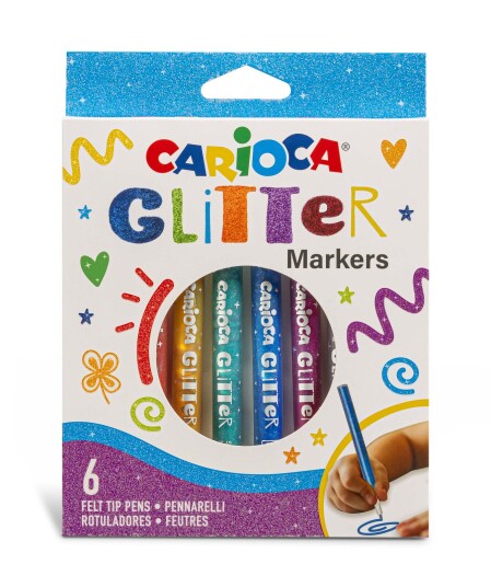 Carioca Glitter Markers, 6 pcs 809438
