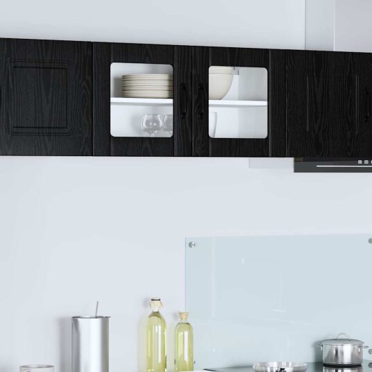  Kjøkkenskap Svart Eik 80 x 31 x 40 cm Konstruert tre