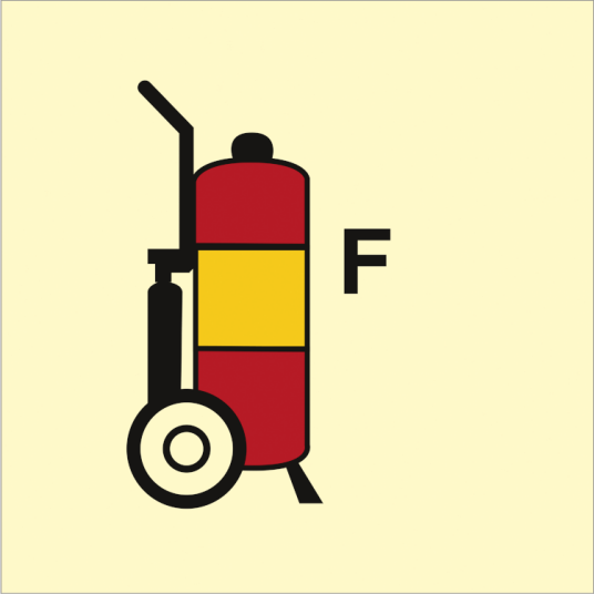 Wheeled fire extinguisher Foam - Etterlysende plast HI150 - 150 x 150 mm