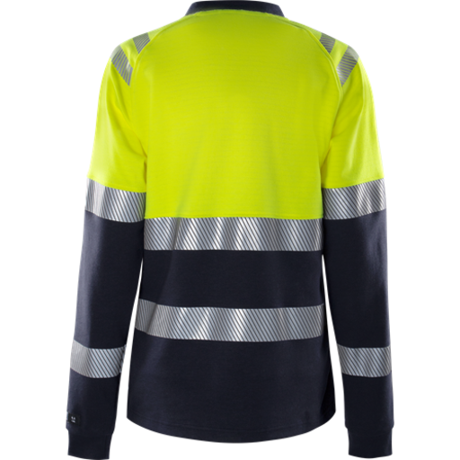 Fristads T-Shirt Dam Flam Kl 1 7108 Tfl Varselgul/marinblå M