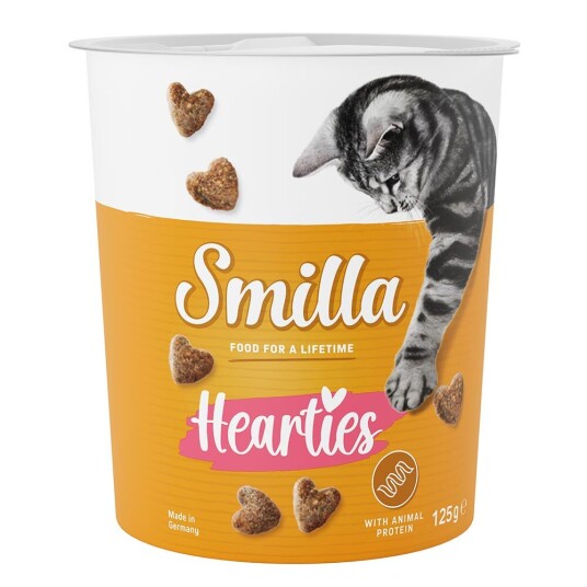 Smilla Hearties Kattesnacks Økonomipakke: 3 X 125 G