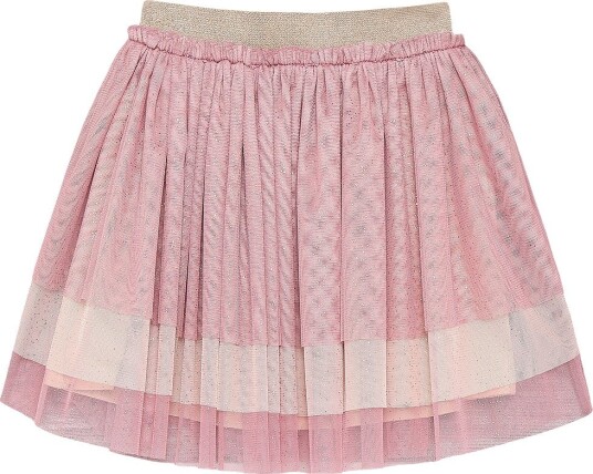 Minymo Skirt Mesh W. Foil PINK TINT 128