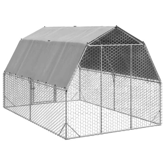 Kyllingløp Med Tak 2.5X4X2.25 M Galvanisert Stål Kyllingløp Med Tak 2.5X4X2.25 M Galvanisert Stål