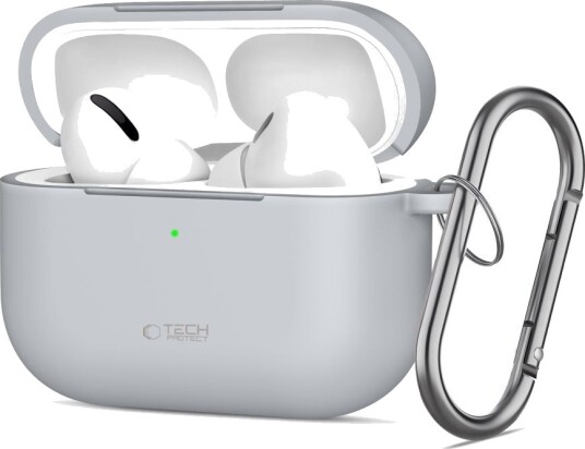 Tech Protect Silicone Hook Case for AirPods Pro Grey