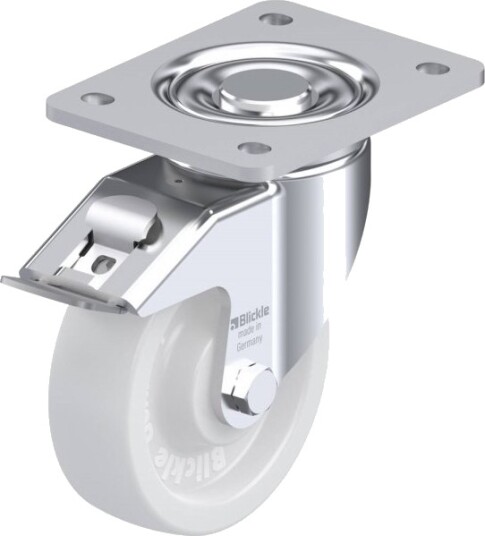 Blickle 633768 Lh-Spo 125G-3-Fi Styrehjul Med Brems, Hjuldiameter: 125 Mm, Bæreevne (Maks.): 700 Kg, 1 Stk