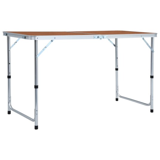 Sammenleggbart campingbord aluminium 120x60 cm  