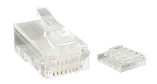 Cat 6 RJ45 Stranded Modular Plug Connector - network connector - clear Cat 6 RJ45 Stranded Modular Plug Connector - network connector - clear
