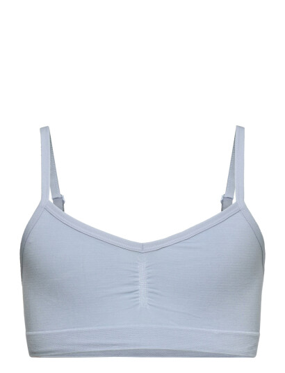 Lindex Top Seamless V Neck Blue 134/140