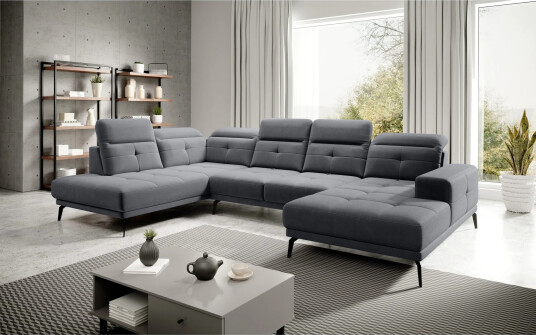 Devender Sofa m. Divan og Sjeselong Grå