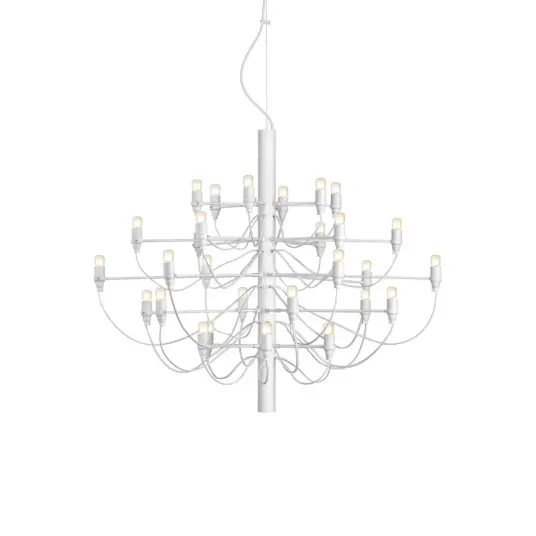 FLOS 2097/30 C Pendel w/Frosted Bulbs Matte White