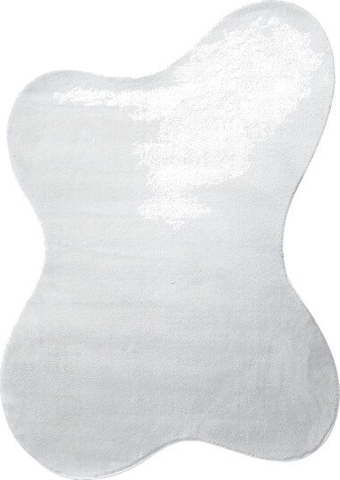 Asymmetrisk Bølgete Ryeteppe Aranga Super Soft Fur hvit Størrelse: 200 x 290 cm
