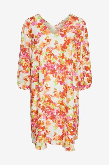Yas Kjole yasFlima 3/4 V neck Dress S Orange Yas Kjole yasFlima 3/4 V neck Dress S Orange