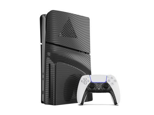 Maxx Tech PS5 Slim Faceplates + Controller Faceplates - Black Wave