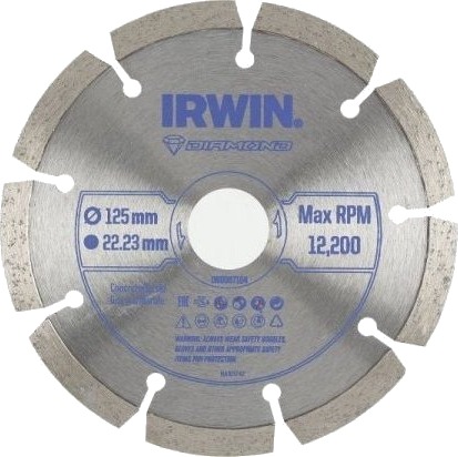 Irwin Diamantklinge 125 Mm X 22,23 Mm Segmentert For Betong, Murstein, Granitt Og Marmor