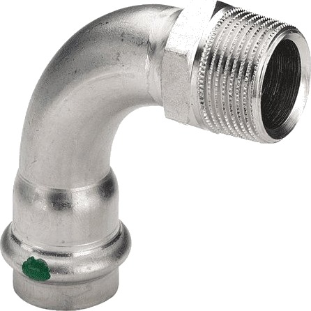 Viega Inox Bøjning 90 Grader 1/2"X18 Mm Inox Af Rustfri Stål Muffe/Nippel Sc-Contur