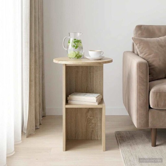 Sidetabell Sonoma eik Ø 39,5 x 55 cm Konstruert tre