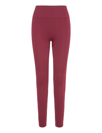 Moonchild Yoga Wear Soft Rib Seamless Legging   Burgundy   M