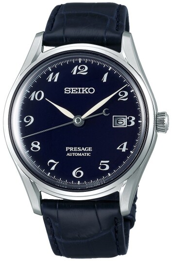 Seiko Herreklokke SJE077J1 Presage Blå/Lær Ø39.5 mm