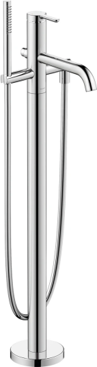 Duravit C.1 1-greps Badekarbatteri Til gulvmontering, med hånddusj, Krom Duravit C.1 1-greps Badekarbatteri Til gulvmontering, med hånddusj, Krom