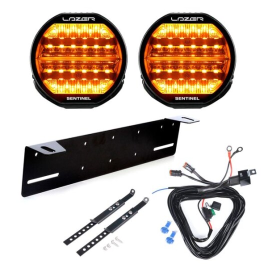 Ekstralys Lazer Sentinel 9 Highline Beacon   Rund / 23 cm / 130W 2 stk   Komplett sett