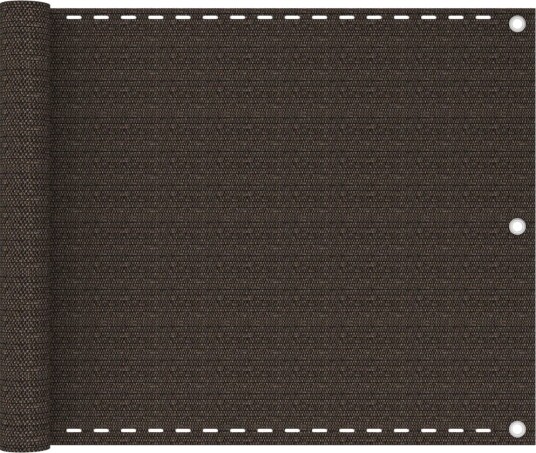 vidaXL Balkongskjerm brun 75x400 cm HDPE