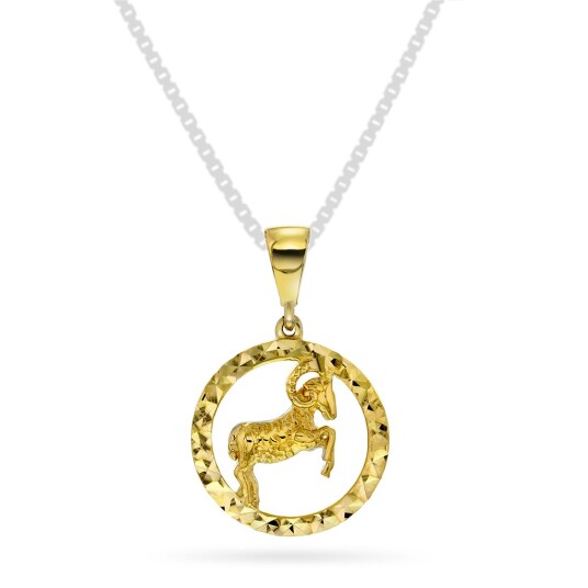 Pan Jewelry, Anheng i 585 gult gull horoskop Væren Pan Jewelry, Anheng i 585 gult gull horoskop Væren