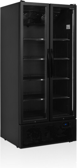 Tefcold displaykjøleskap 2 dører sort 200 cm FSC1000H