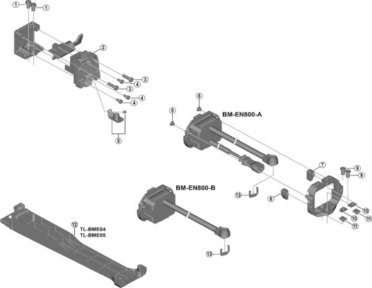 Shimano Steps øvre monteringsbeslag til modell BM-EN800 Shimano Steps øvre monteringsbeslag til modell BM-EN800