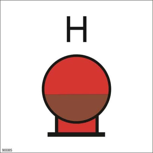 HALON BOTTLES IN PROTECTED AREA 15X15 Alu-plate 40x40cm