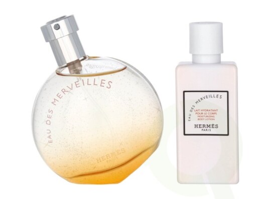 Hermes Eau Des Merveilles Giftset 90 ml Eau De Toilette Spray 50ml Body Milk 40ml