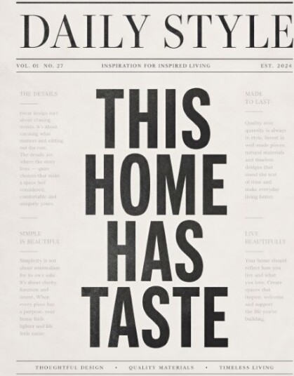 Plakat Daily Style Home Taste
