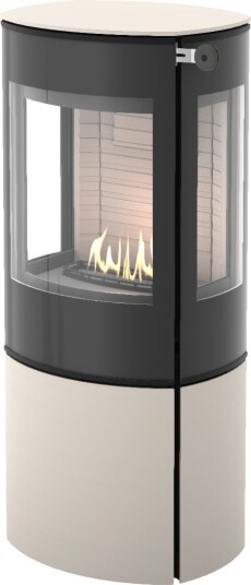 Caro 110 sand frittstående biopeis med sideglass og glassdør Caro 110 sand frittstående biopeis med sideglass og glassdør