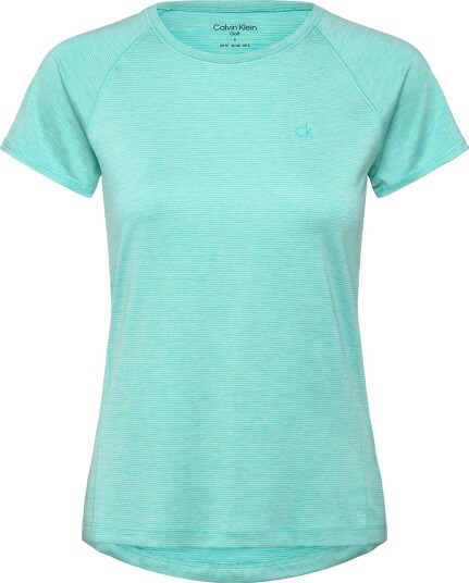 Calvin Klein Golf Mila Mini Stripe Short Sleeve Tee Green XS Calvin Klein Golf Mila Mini Stripe Short Sleeve Tee Green XS