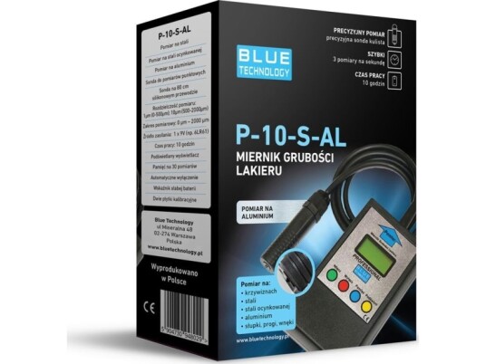 Blue Technology Mėlyna Technology Dažų Storio Matuoklis P 10 S Al Blue Technology Mėlyna Technology Dažų Storio Matuoklis P 10 S Al