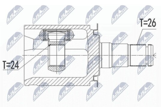 Nty Drivknute drivaksel NTY NPW BM 092