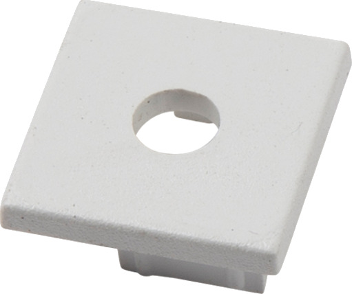 Ansell Lighting endestykke med hull 23,1x53 mm hvit