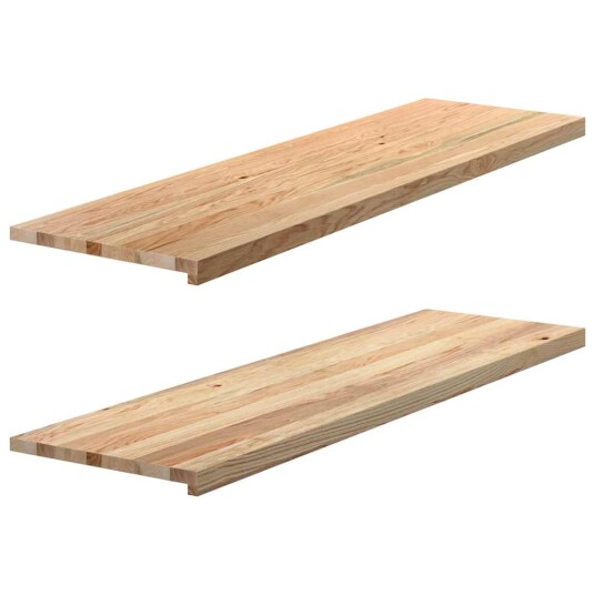  2 Stk Ubehandlet 140x40x2cm Heltre Eik