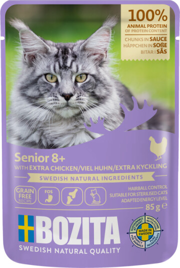 Bozita Senior 8+ Kylling i saus Våtfôr 85g for voksne katter